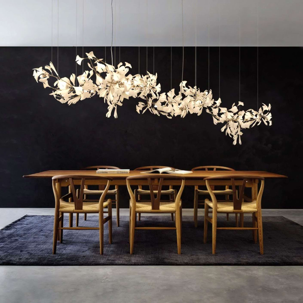 Gingko Leaves Chandelier 196.8"