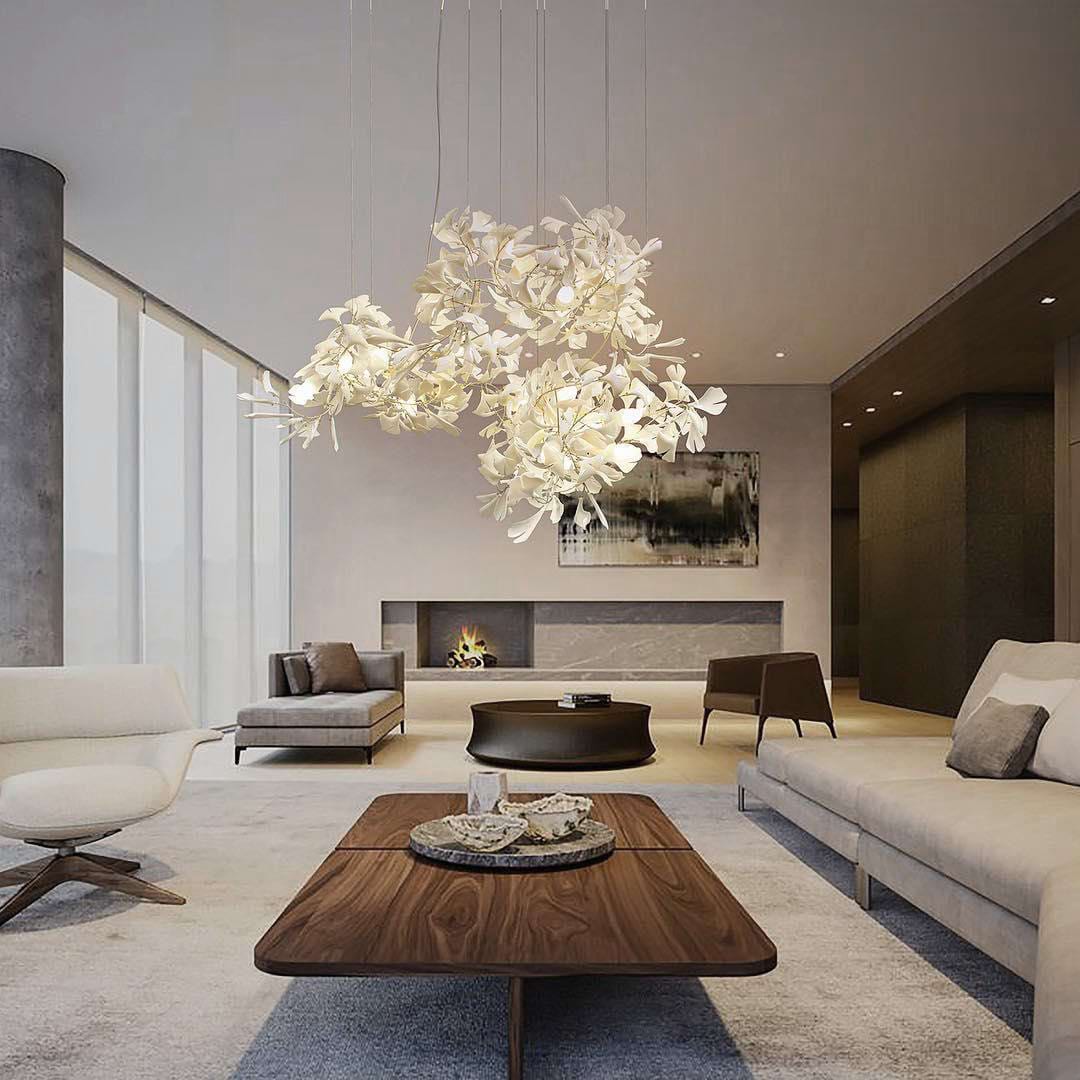 Gingko Leaves Chandelier 196.8"