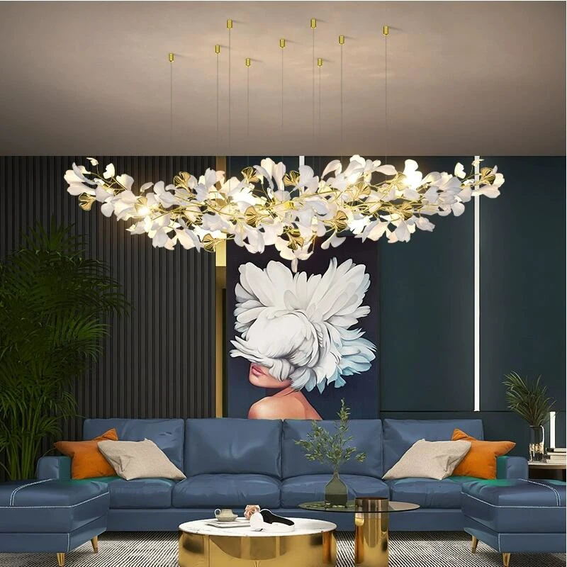 Gingko Leaves Chandelier 196.8"