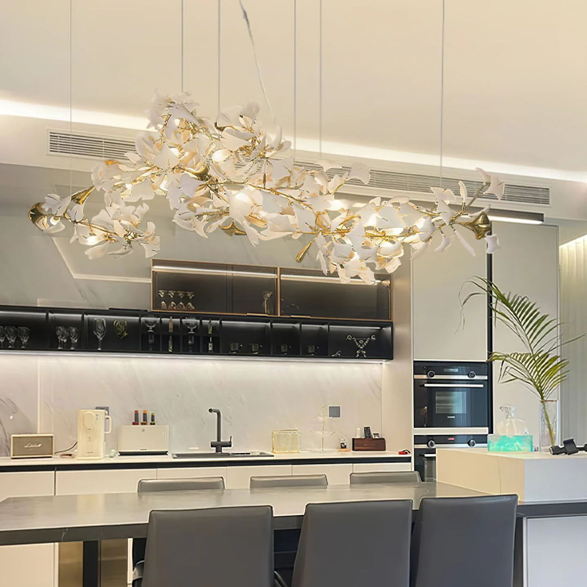 Gingko Leaves Chandelier 196.8"