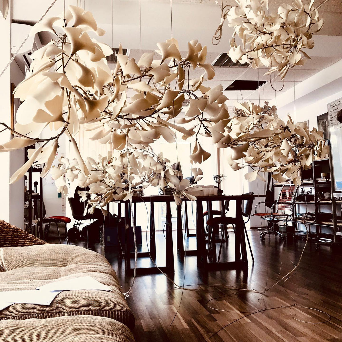Gingko Leaves Chandelier 196.8"