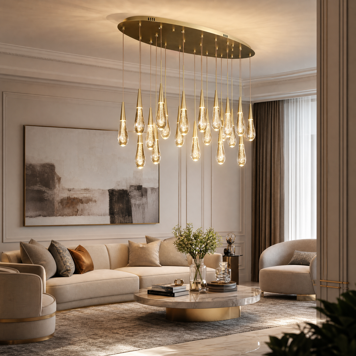 Goccia Oval Chandelier