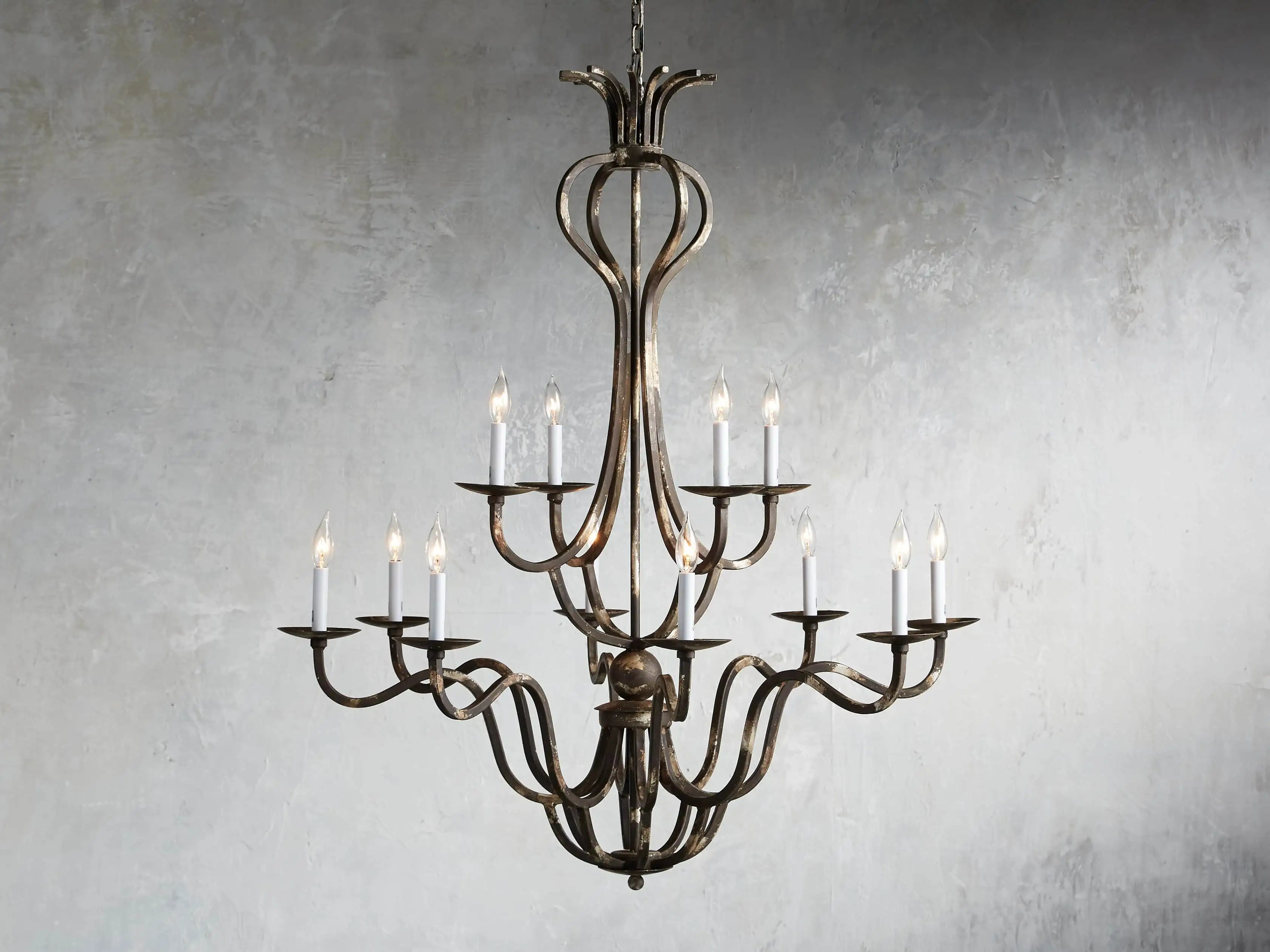 Gothic Bonita Grand 12 Light Chandelier 42'' - Silver