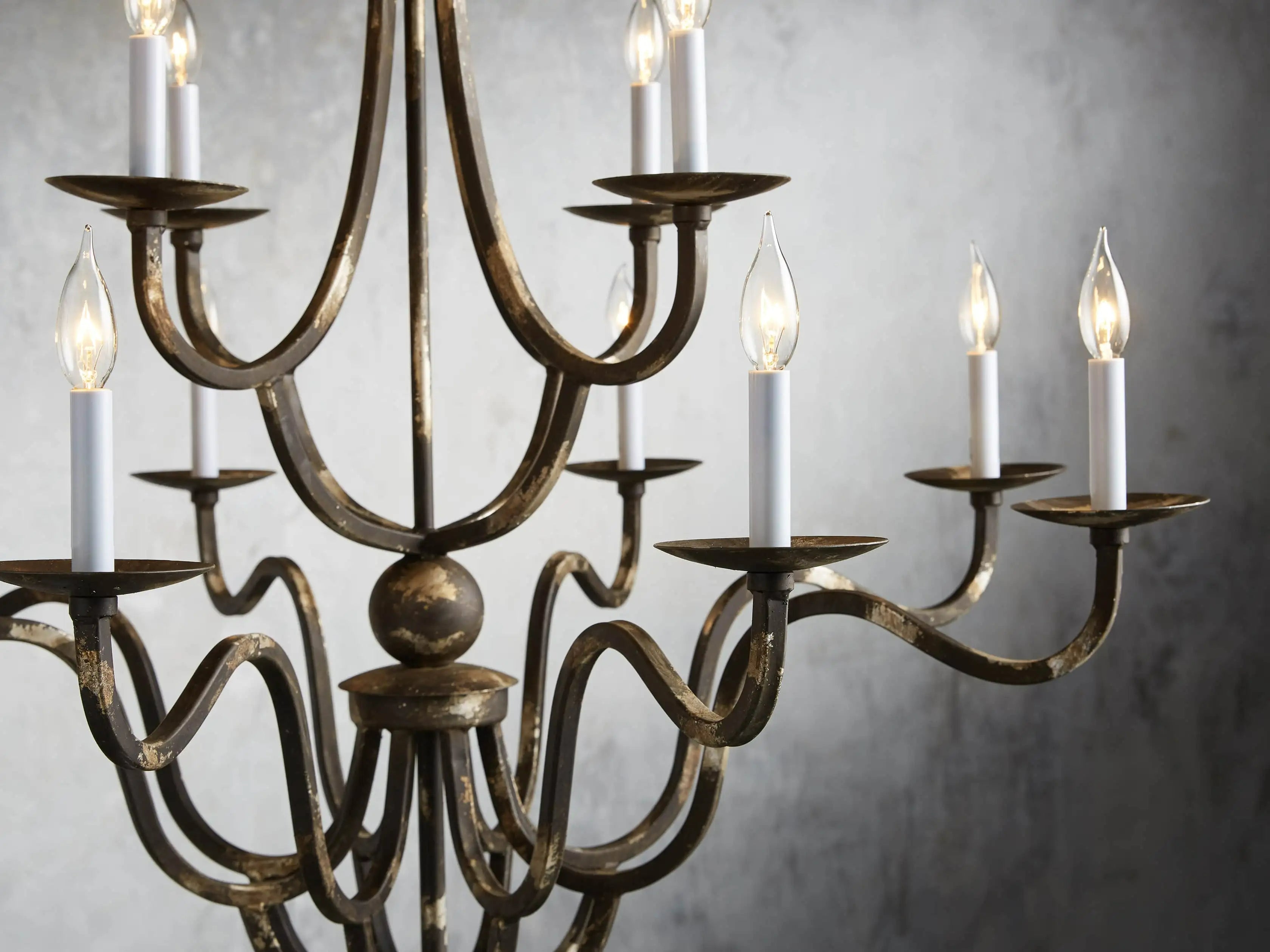 Gothic Bonita Grand 12 Light Chandelier 42'' - Silver