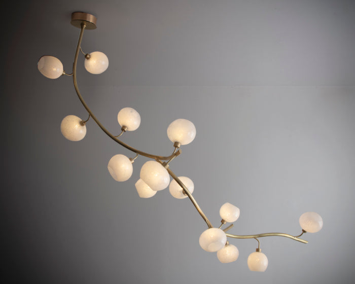 Modern Linear Brass Branches Chandelier for Dining Room - Yovalighting