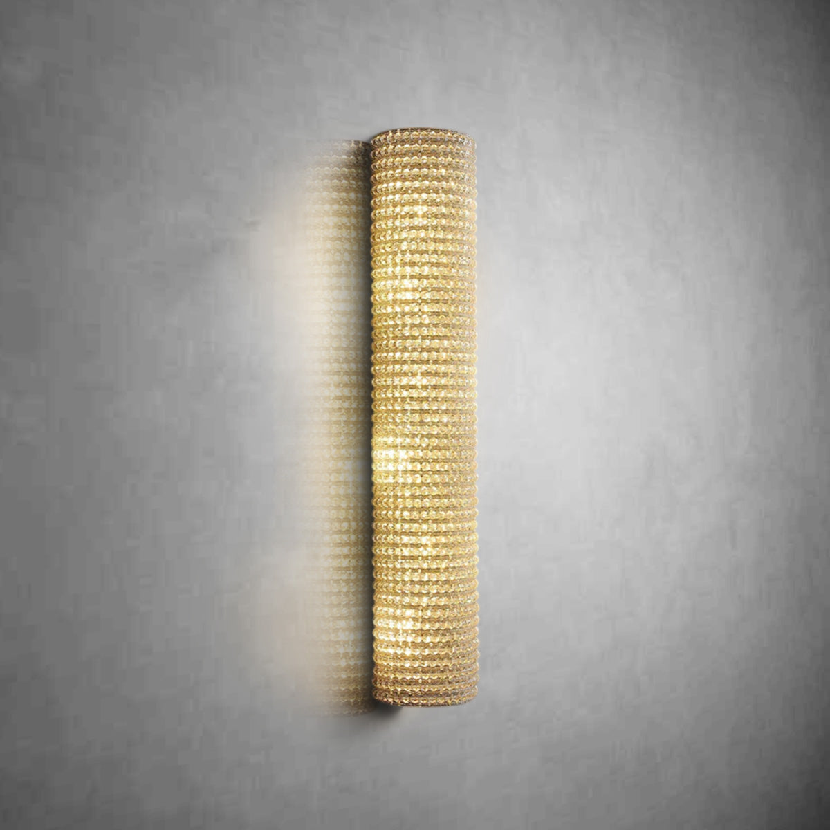 Halo Clear Crystal Beads Wall Sconce 36"H
