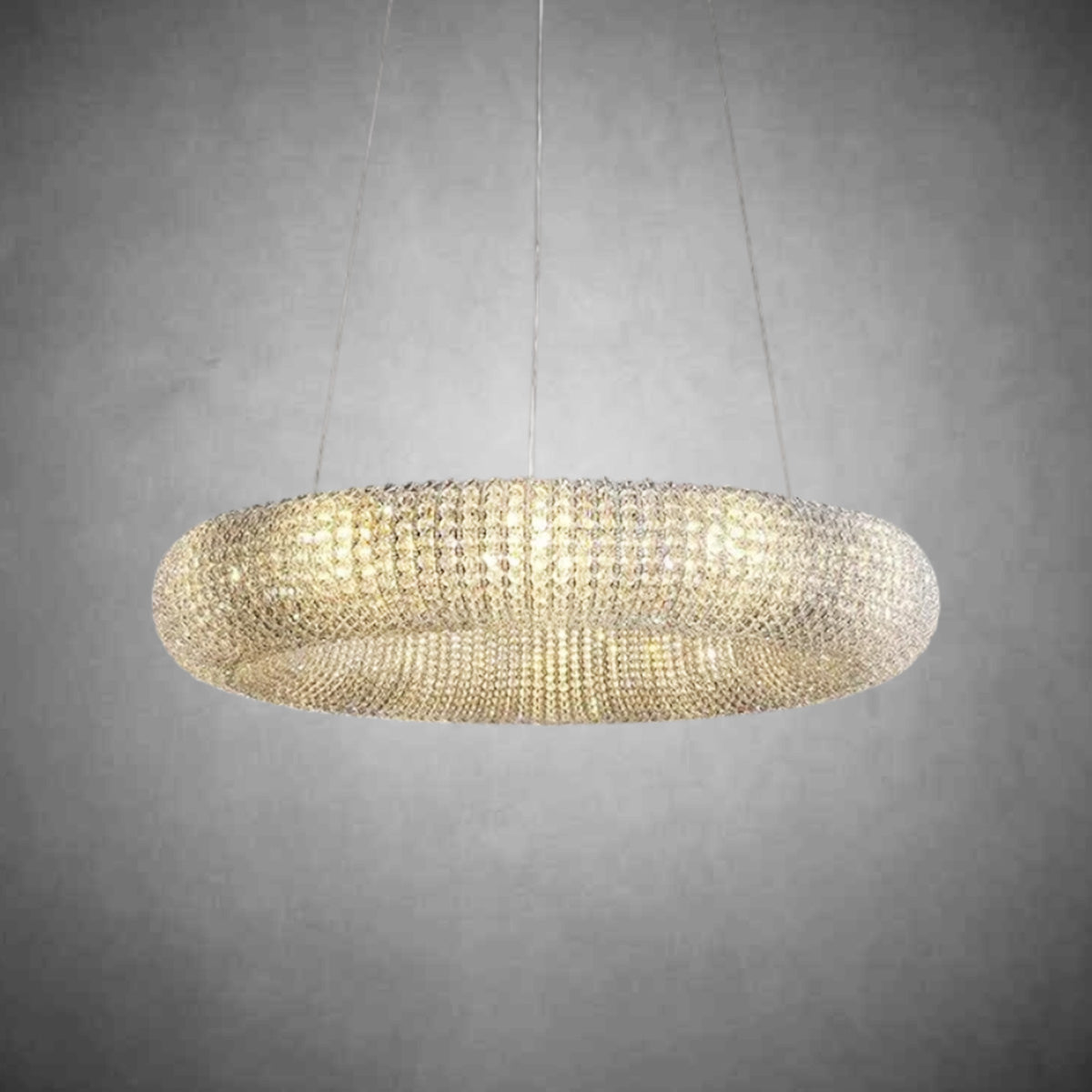Amber Halo Ring Modern Crystal Chandelier