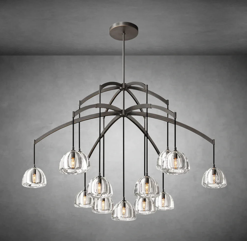 Hemis Modern Glass Round Chandelier 36''48''60‘’