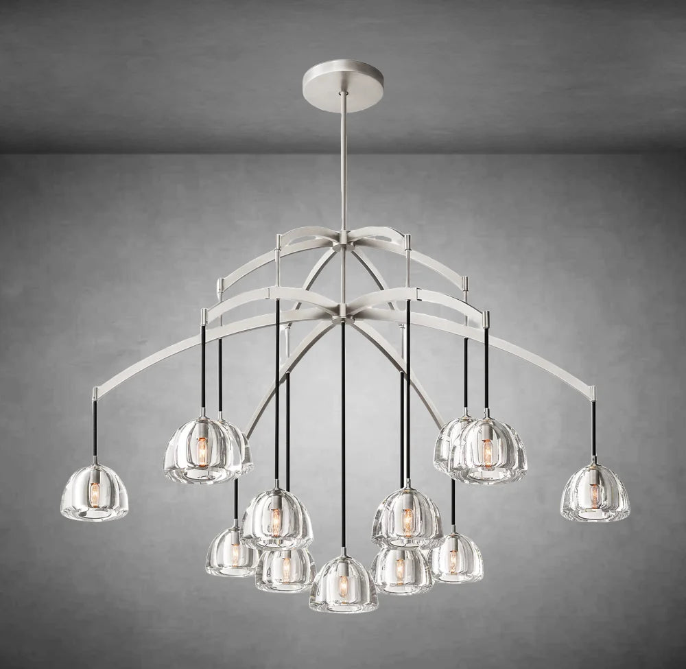 Hemis Modern Glass Round Chandelier 36''48''60‘’