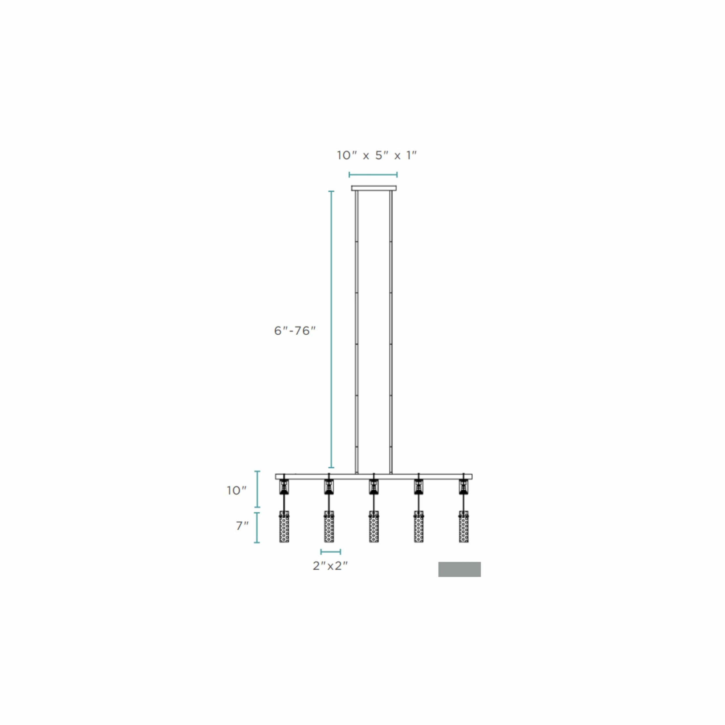 Harmony 5 Light Chandelier Chrome