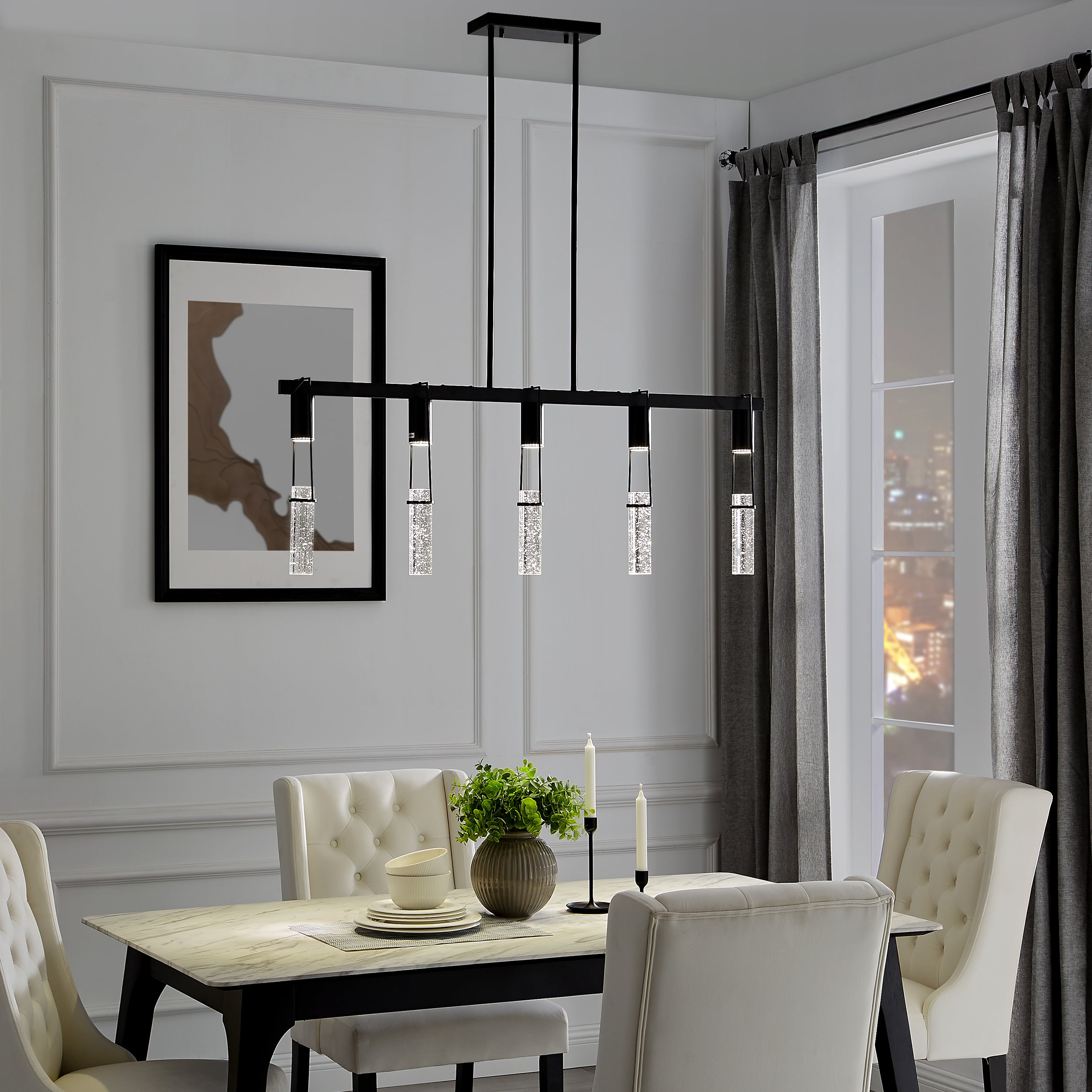 Harmony 5 Light Chandelier Matte Black