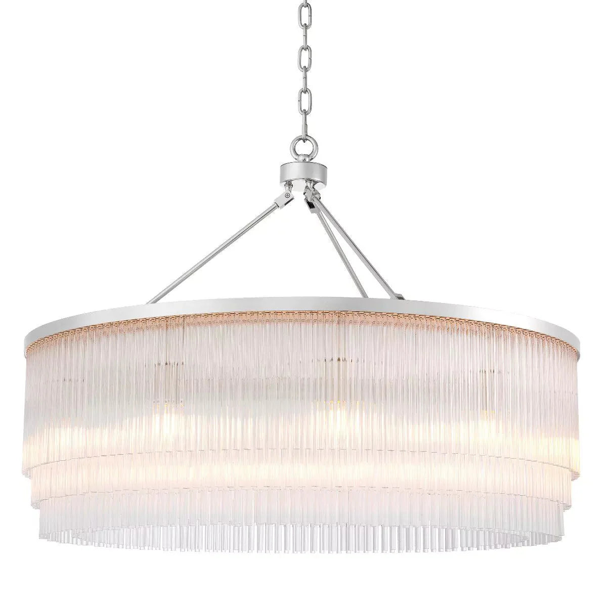 Hector L Modern Brass Glass Chandelier