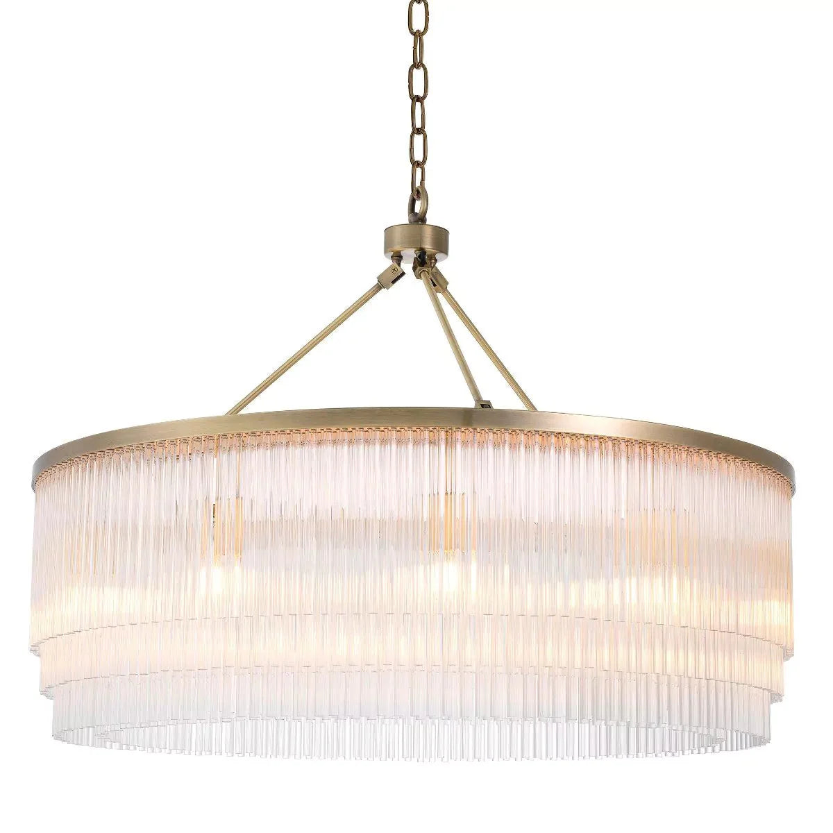 Hector L Modern Brass Glass Chandelier