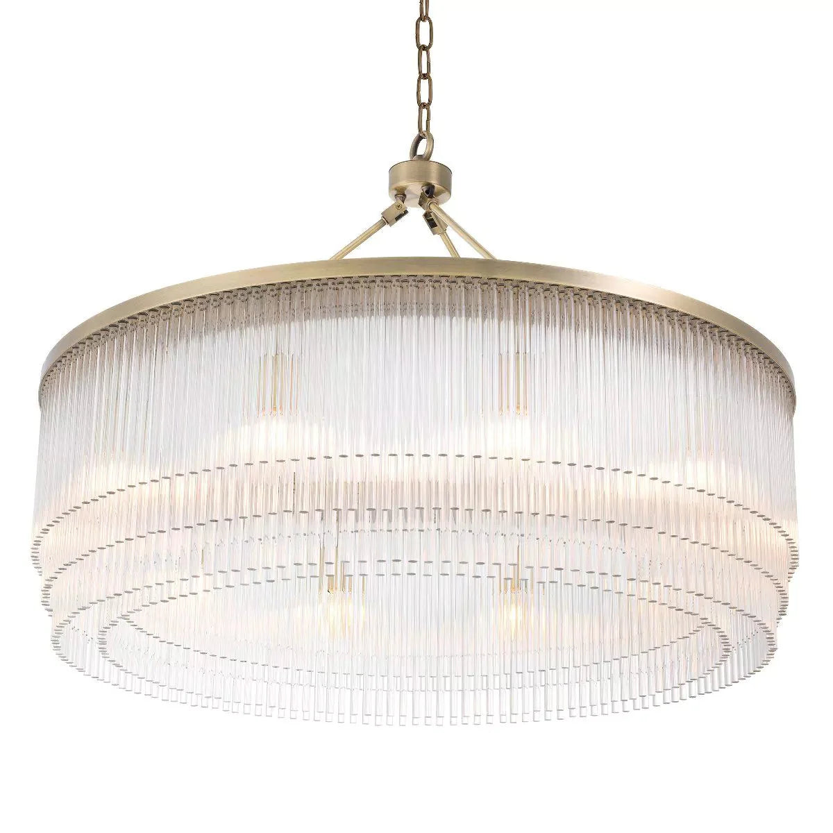 Hector L Modern Brass Glass Chandelier