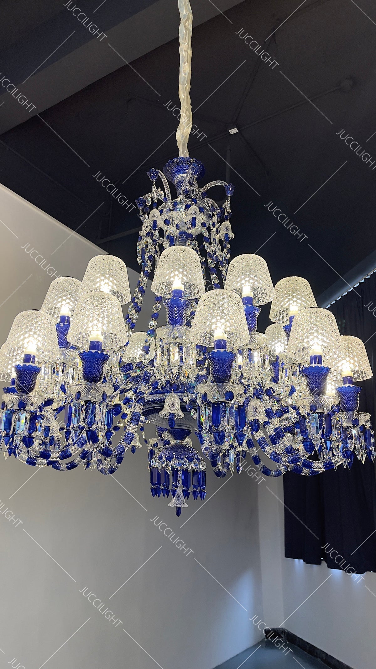 Arcadian Zenith Faunacrystopolis Blue Crystal Chandelier