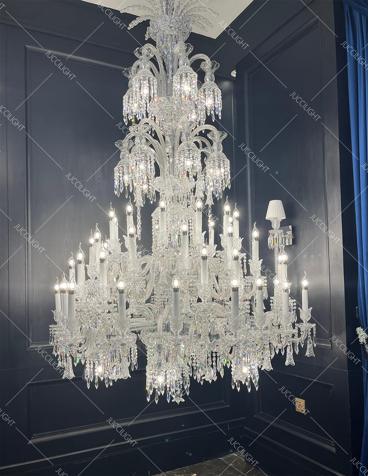 Huge Arcadian Museum Crystal Chandelier