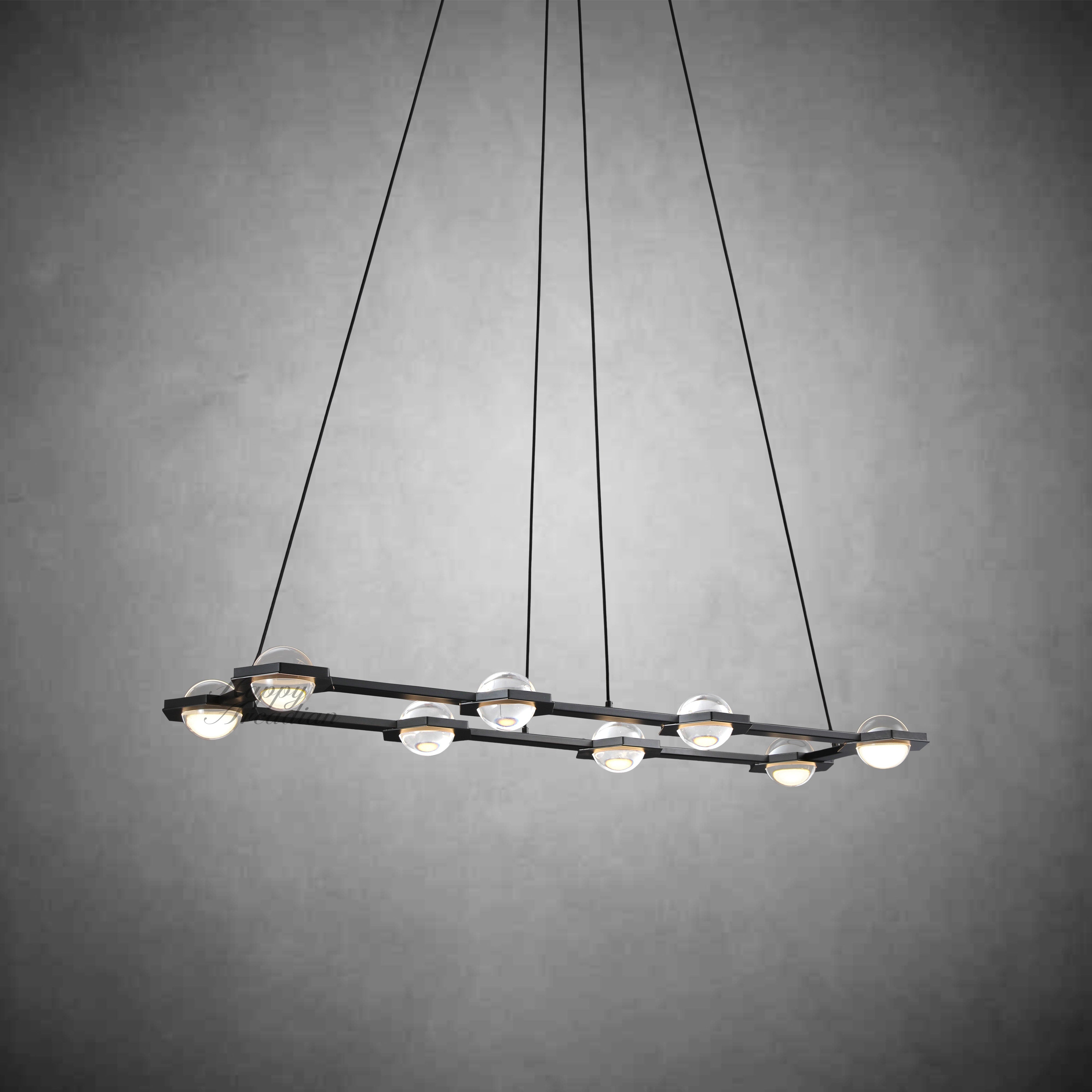 Celestra Crystal Ball Rectangular Chandelier 54"72''