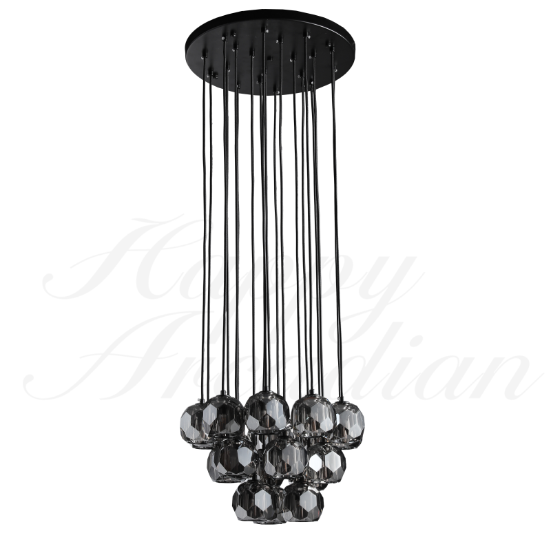 HA Bola De Crystal Round Cluster Chandelier