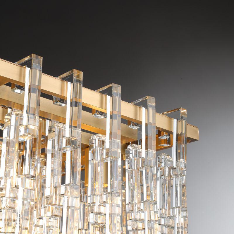 Seraphina Modern Rectangular Crystal Chandelier 60"