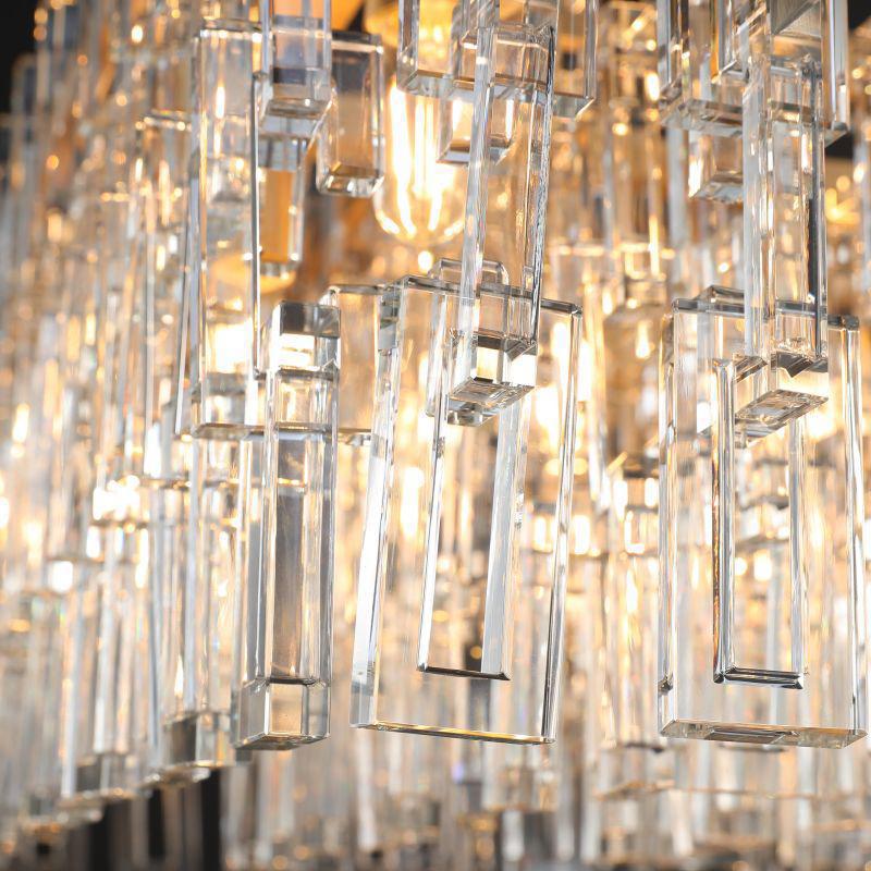 Seraphina Modern Rectangular Crystal Chandelier 60"