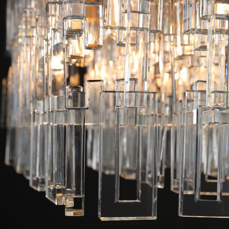 Seraphina Modern Rectangular Crystal Chandelier 60"