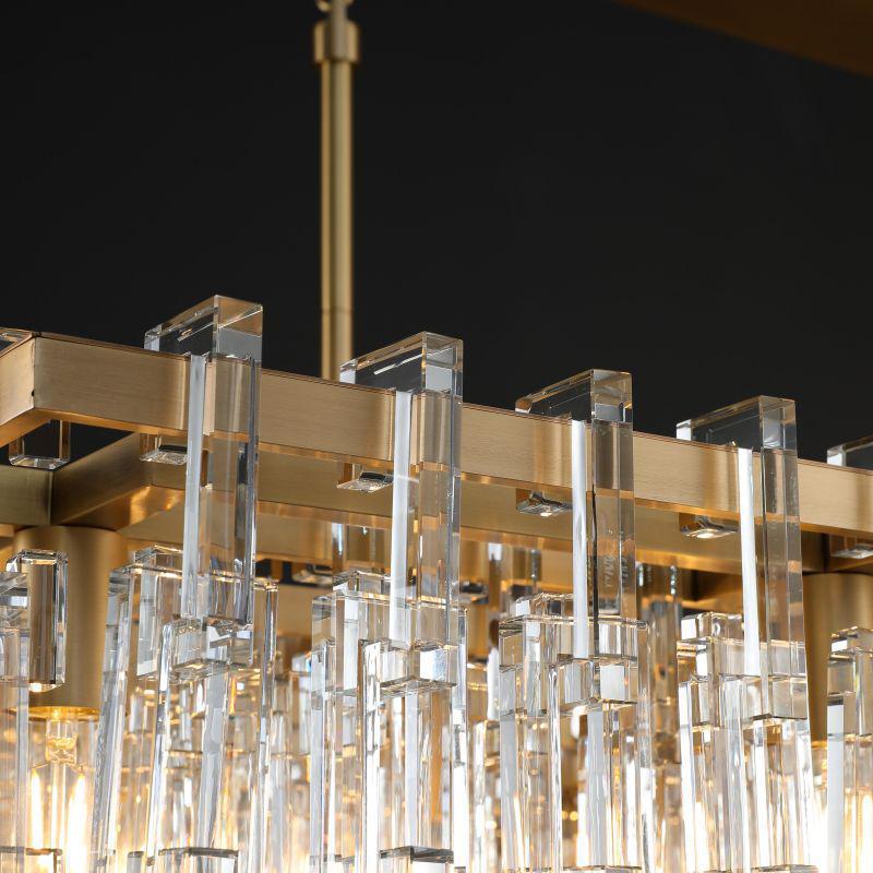 Seraphina Modern Rectangular Crystal Chandelier 60"