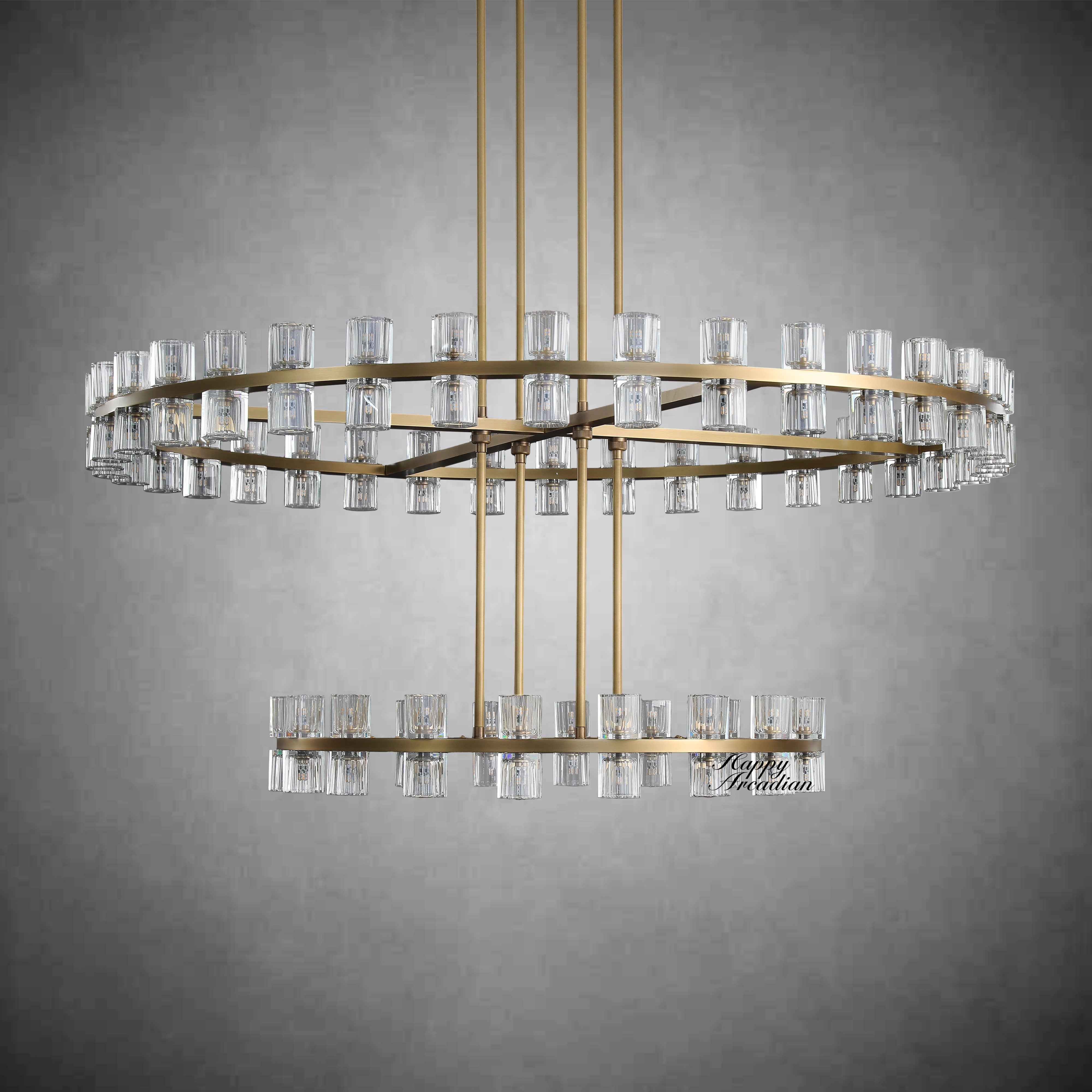 HA Harrison 2-Tier Round Chandelier customized 70''