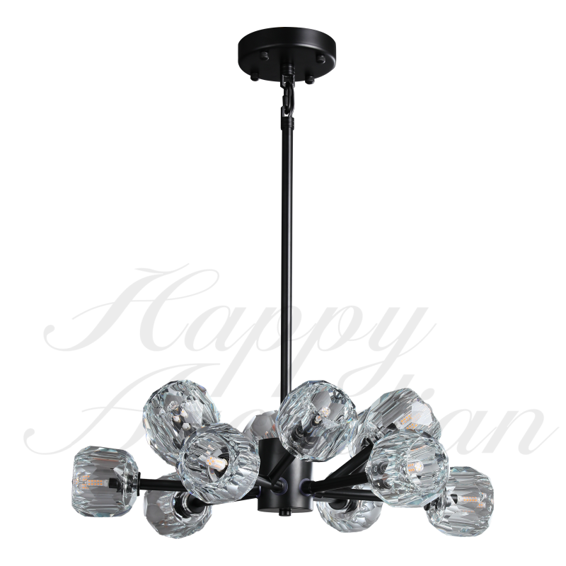 HA Bola De Smoke Ball Round Chandelier 36"
