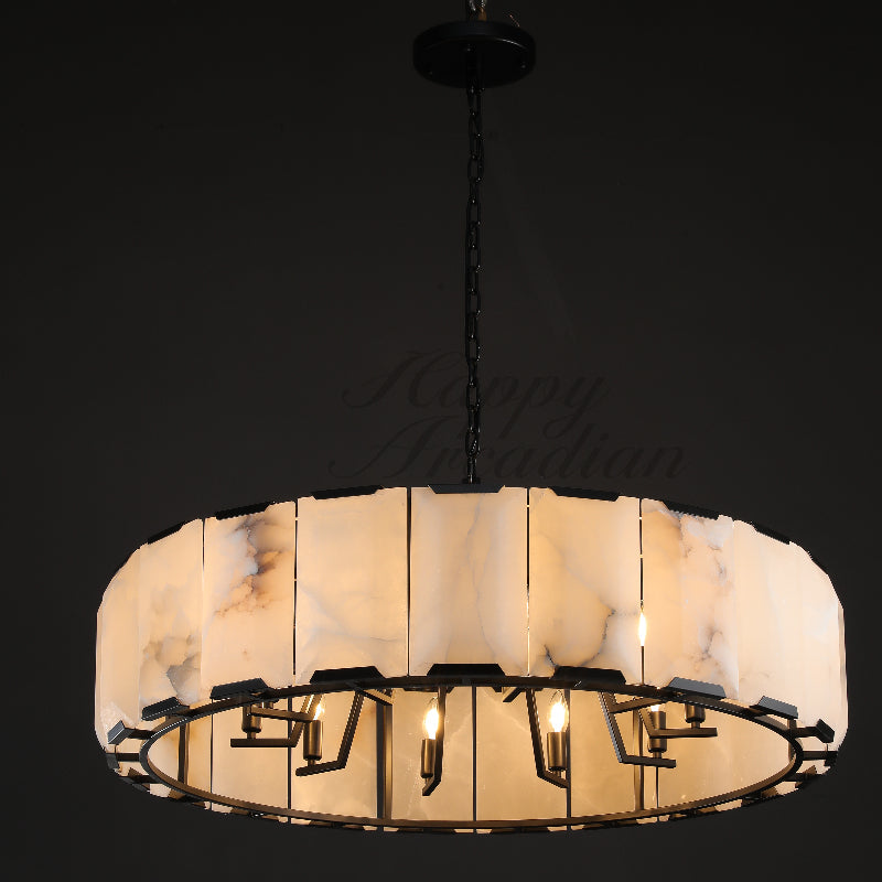 Halloway Calcite Round Chandelier