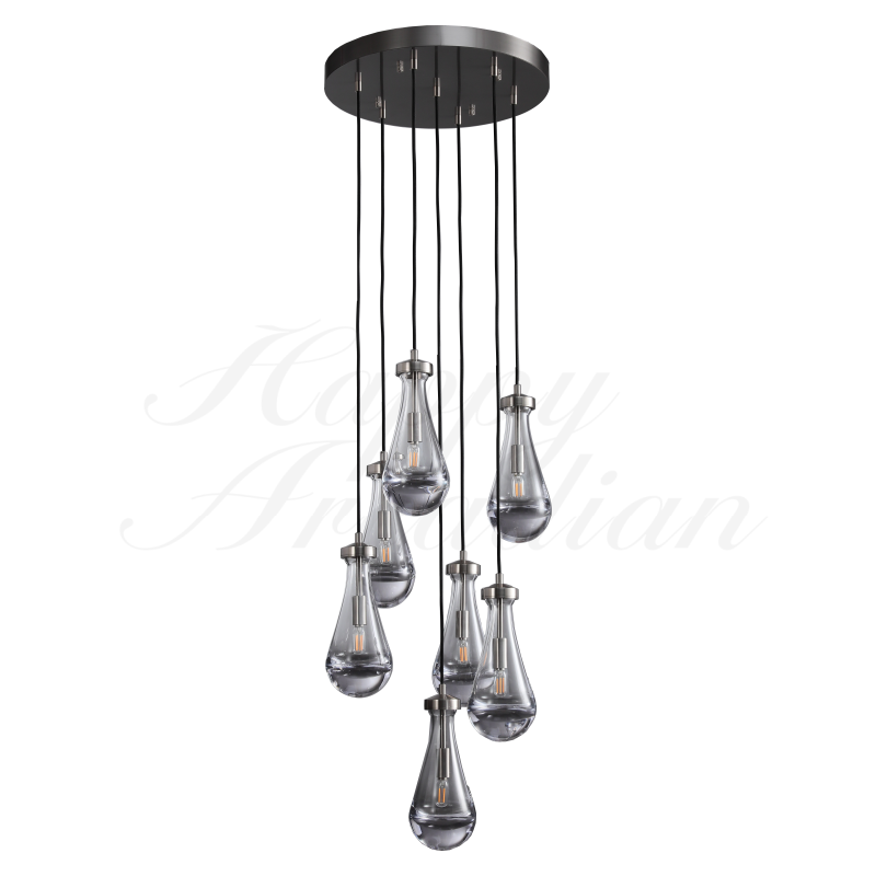 Raindrop Round Chandelier 18",7-Lights