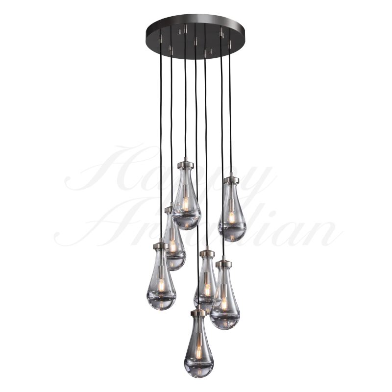 Raindrop Round Chandelier 18",7-Lights