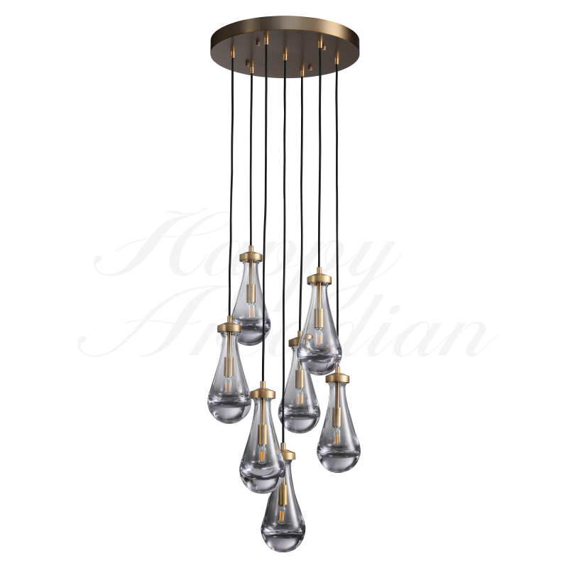 Raindrop Round Chandelier 18",7-Lights