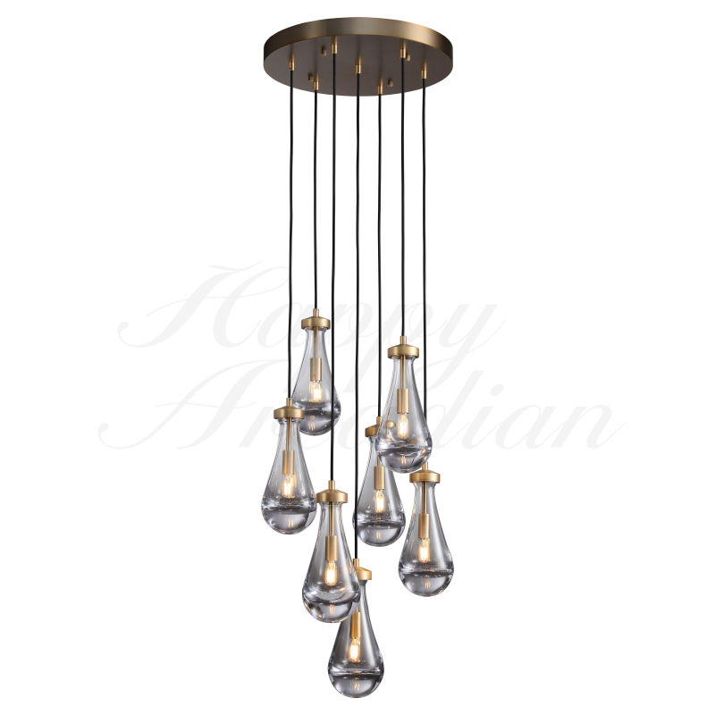 Raindrop Round Chandelier 18",7-Lights