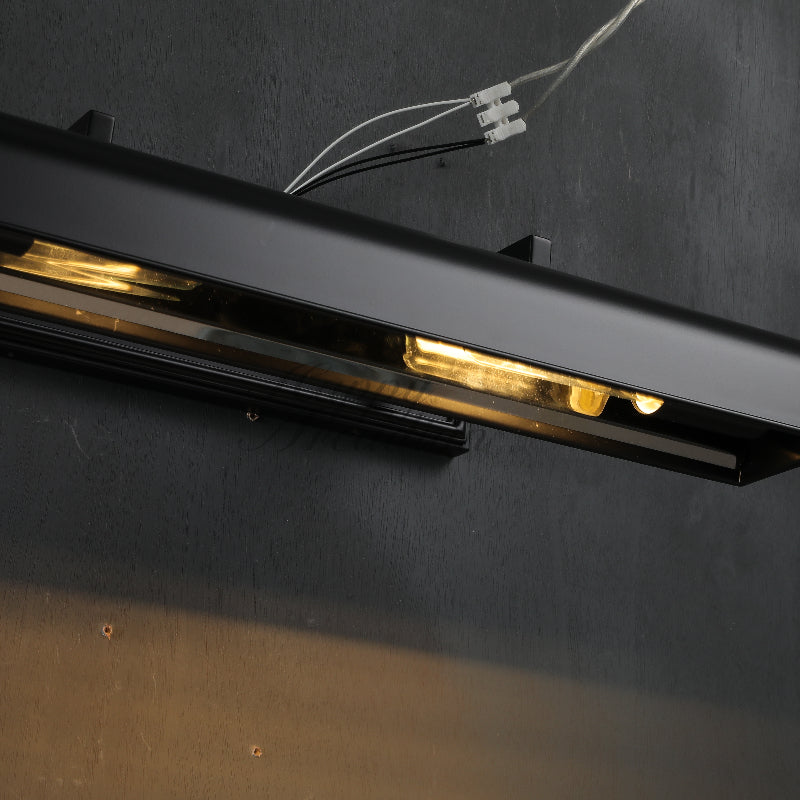 Ronan Metal Linear Outdoor Wall Sconce, Metal Industrial Wall Lamps