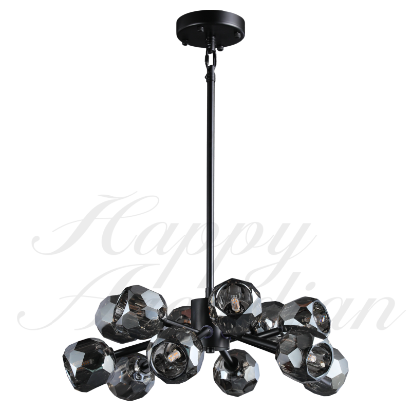 HA Bola De Smoke Ball Round Chandelier 36"