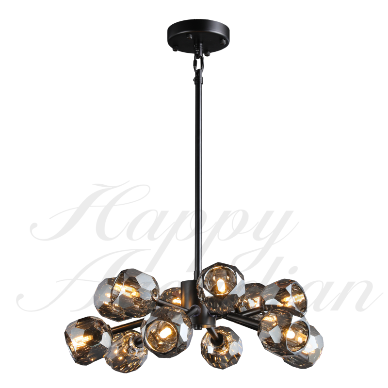 HA Bola De Smoke Ball Round Chandelier 36"