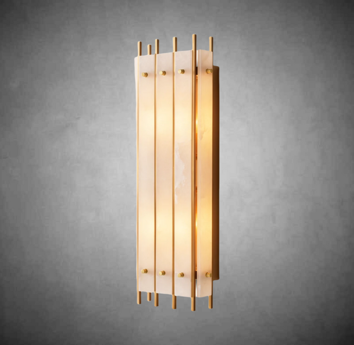 Marino Alabaster Grand Rectangular Sconce