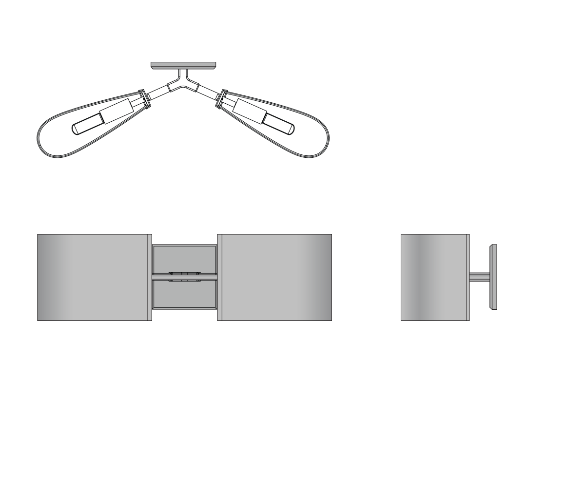 Luxury Brass Double Wall Sconce with Ivory Silk Shades