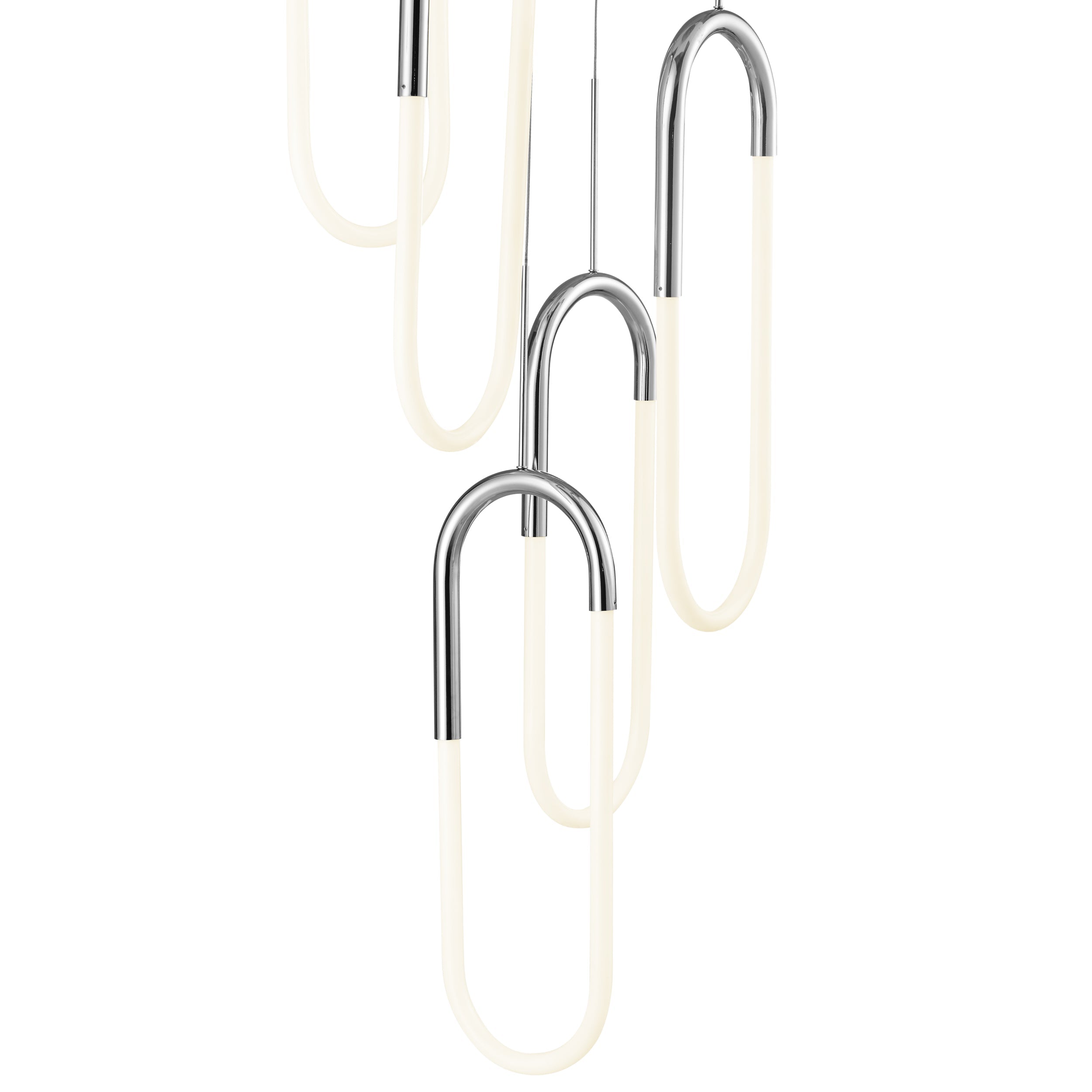 LED Five Clips Chandelier Chrome