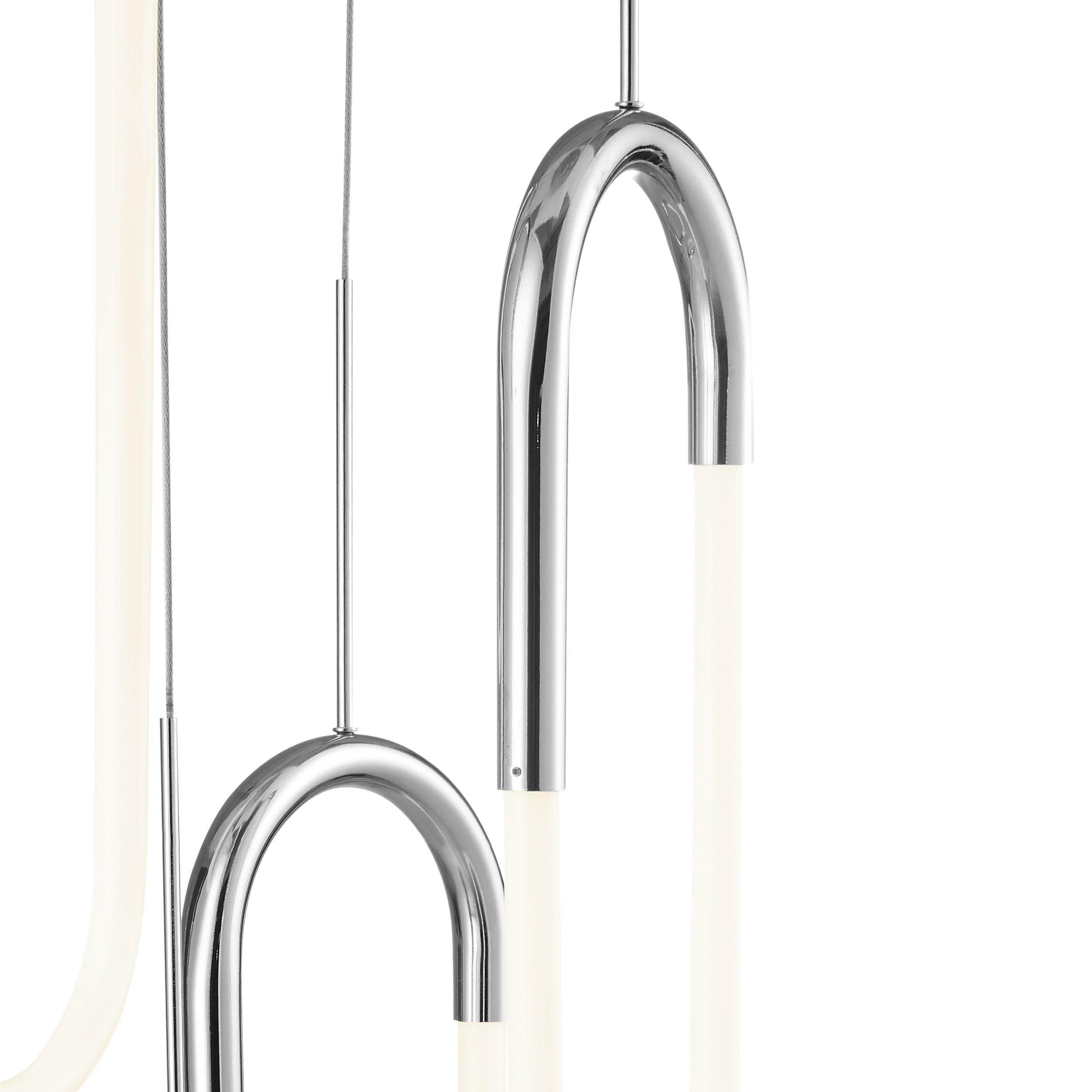 LED Five Clips Chandelier Chrome