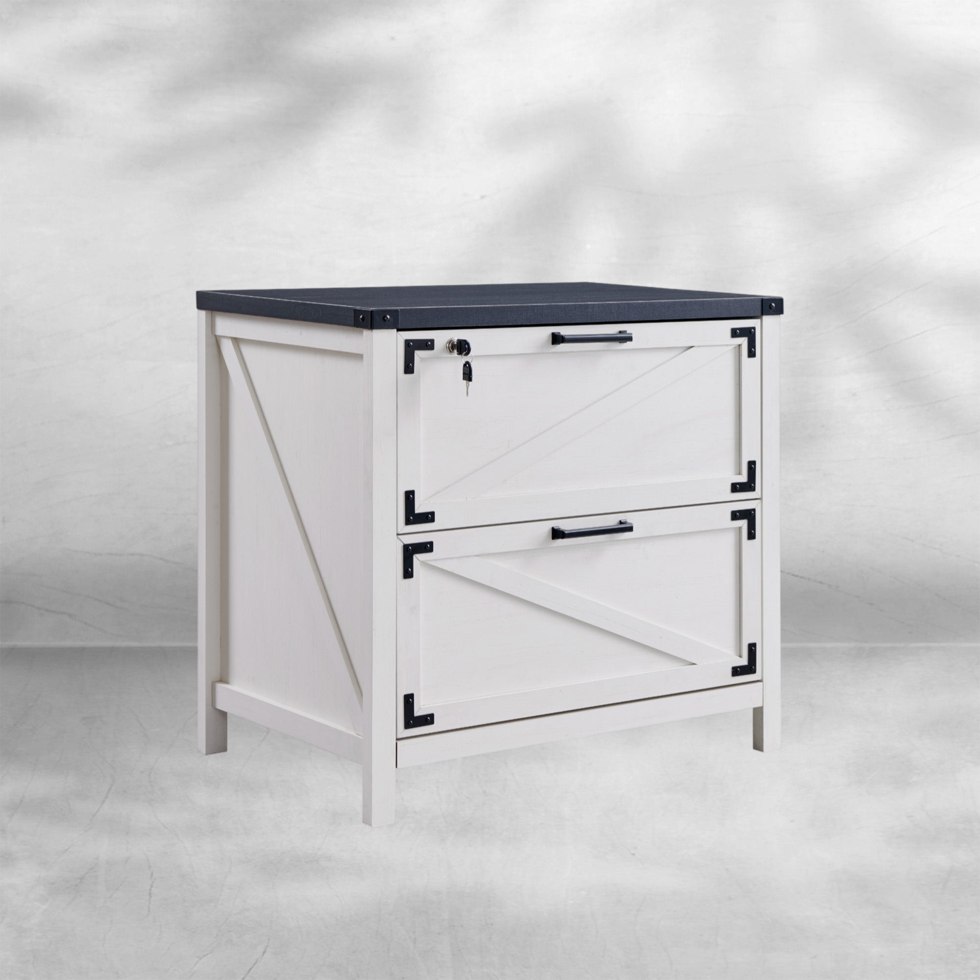 Two-Drawer Farmhouse Lateral File Cabinet 30" with Lock