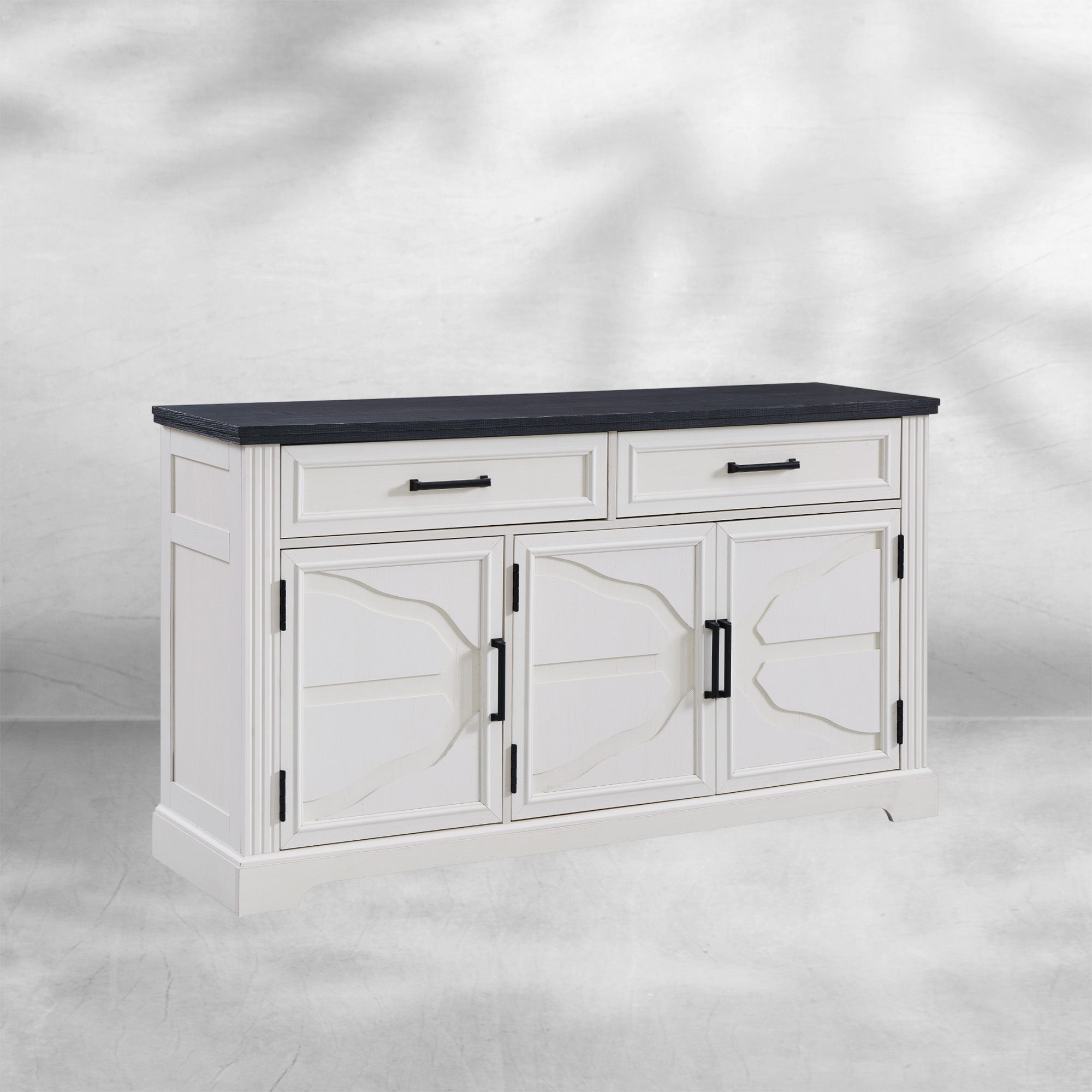 Modern 55-Inch Buffet, Coffee, and Wine Bar Cabinet