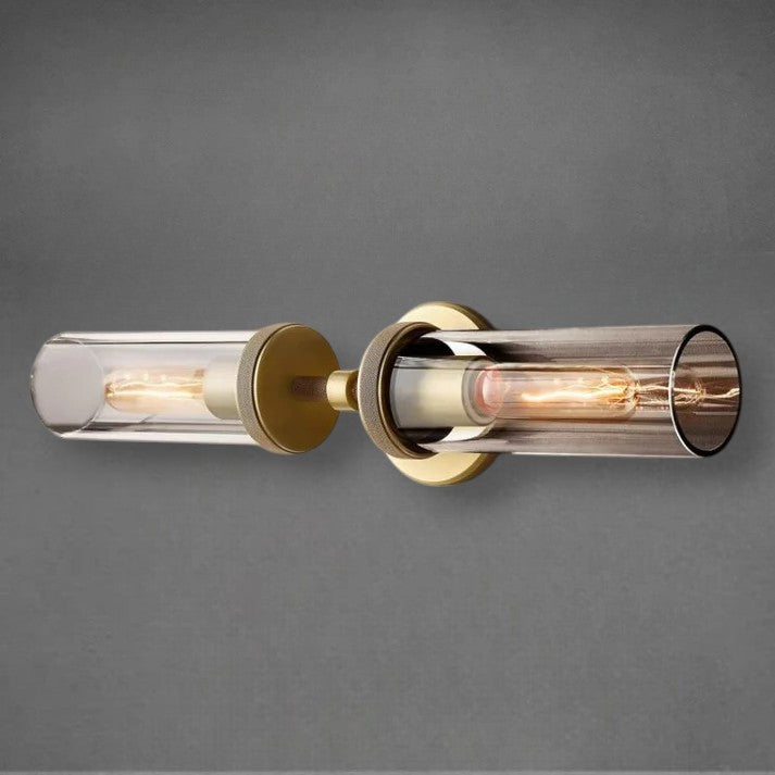 Lameth Knurled Linear Wall Sconce 20" & 30" Finish Options