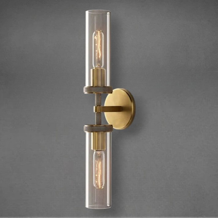Lameth Knurled Linear Wall Sconce 20" & 30" Finish Options