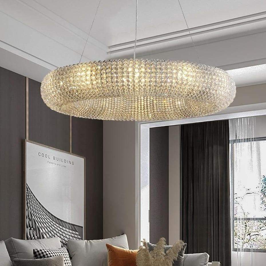 Amber Halo Ring Modern Crystal Chandelier