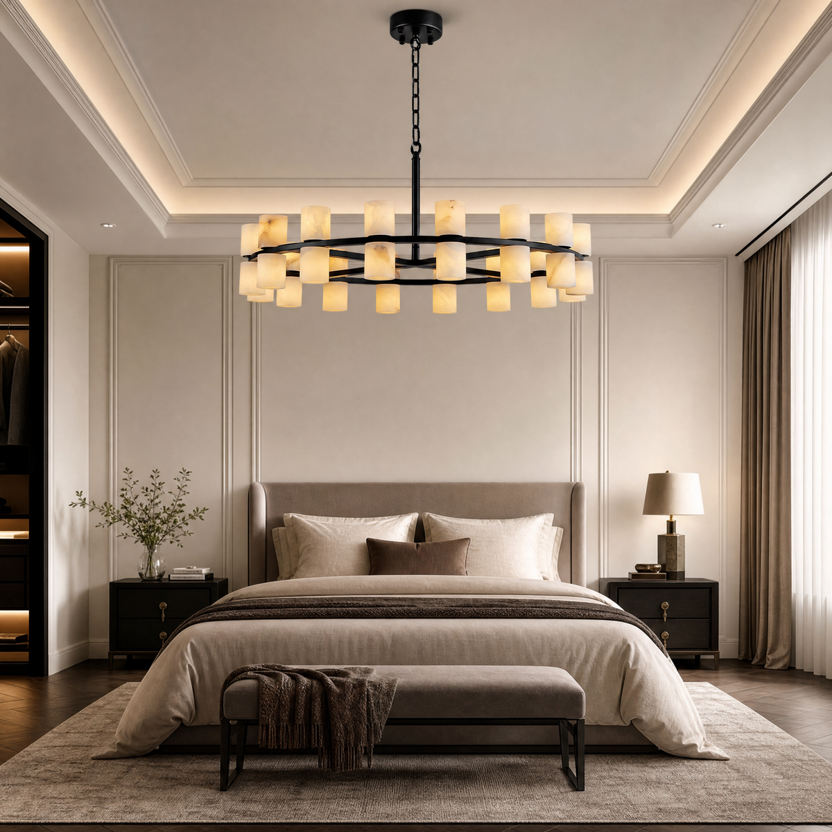 Ma Yan Branch Semi-circular Pendant 1000 - Matte Black