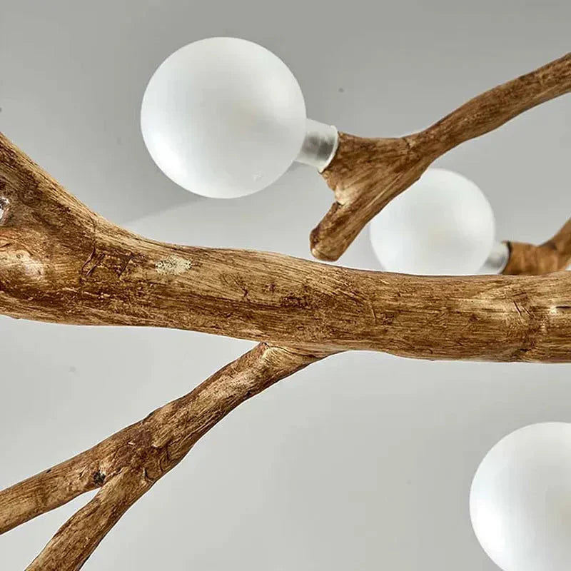 Demolion Glass Globe Branch Chandelier