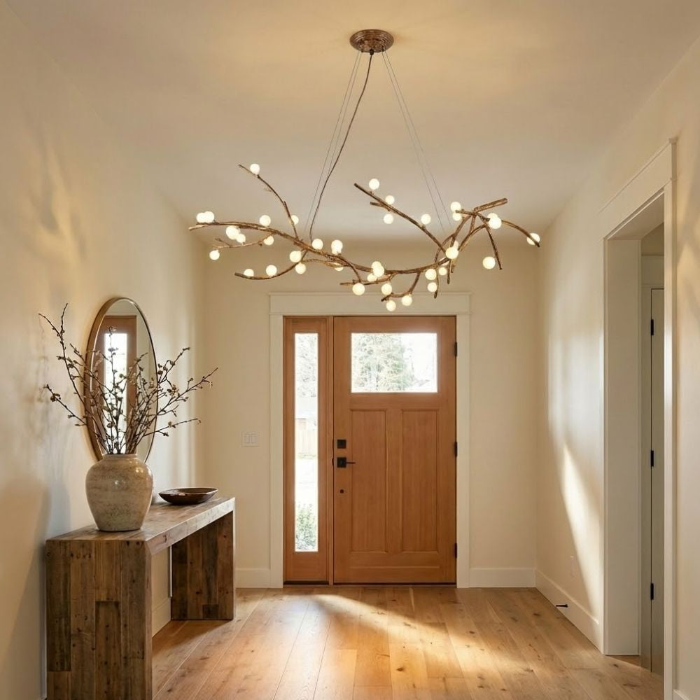 Demolion Glass Globe Branch Chandelier
