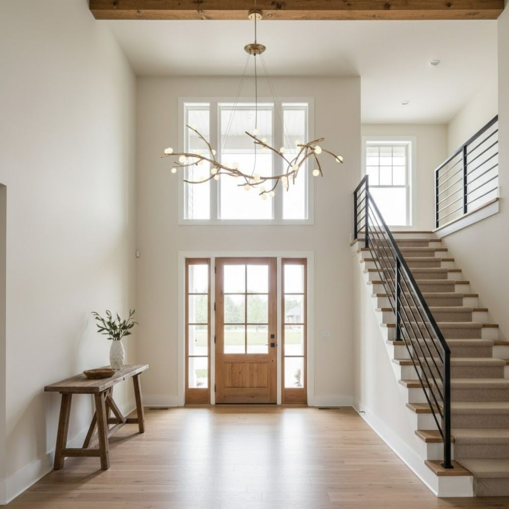 Demolion Glass Globe Branch Chandelier
