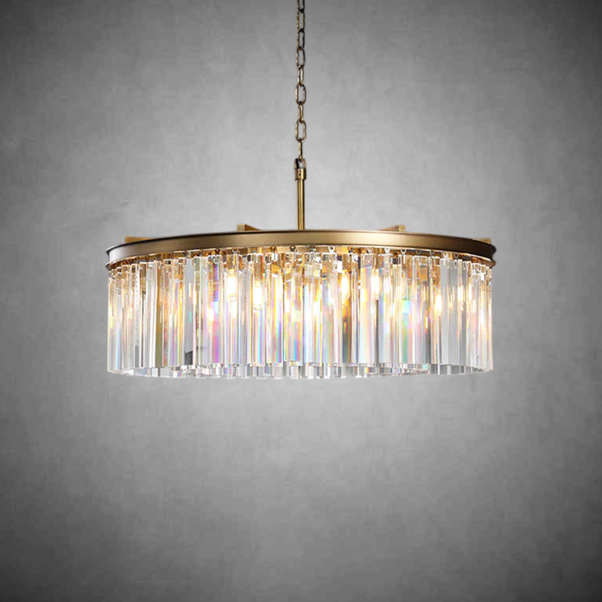 Zestra K9 Crystal Round Chandelier 32"